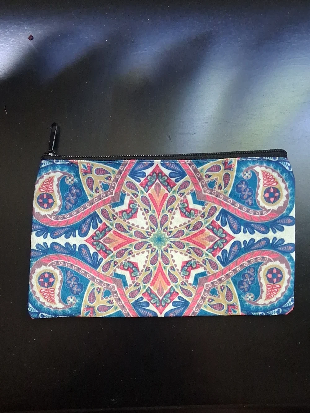Bohemian Paisley Print Cosmetic Pouch